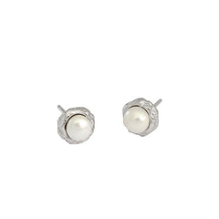 Fashion Irregular Freshwater Pearl Stud Earrings - Gold-Plated Silver Pearl Earrings for women - Perfect Pearl Earrings with Gift Wrapping Included