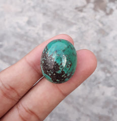 Natural Turquoise, Green Matrix Turquoise , Real Firoza Stone,Dimensions - 26x21mm