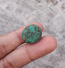 24ct Natural Turquoise, Green Matrix Turquoise,  Shajri Feroza, Real Firoza Stone,Dimensions  21x18mm