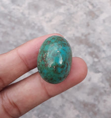 Natural Turquoise Green Matrix  with Pyrite, Shajri Feroza, Oval Shape, Real Firoza Stone,Dimensions-27x21mm