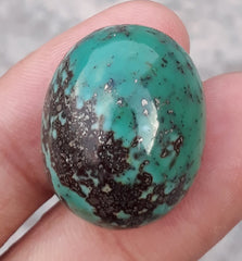 Natural Turquoise, Green Matrix Turquoise , Real Firoza Stone,Dimensions - 26x21mm