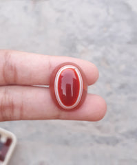35ct Natural Red Eye Agate For Sale - Aqeeq - Dimension 23x18x12mm