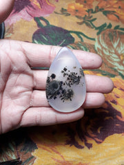 128ct Natural Dendritic Agate - Shajri Aqeeq -61x35mm