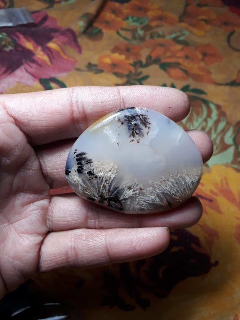 149ct Natural Dendritic Agate - Shajri Aqeeq -56x45mm