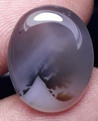 7.3ct Natural Dendritic Agate - Shajri Aqeeq -18x16mm