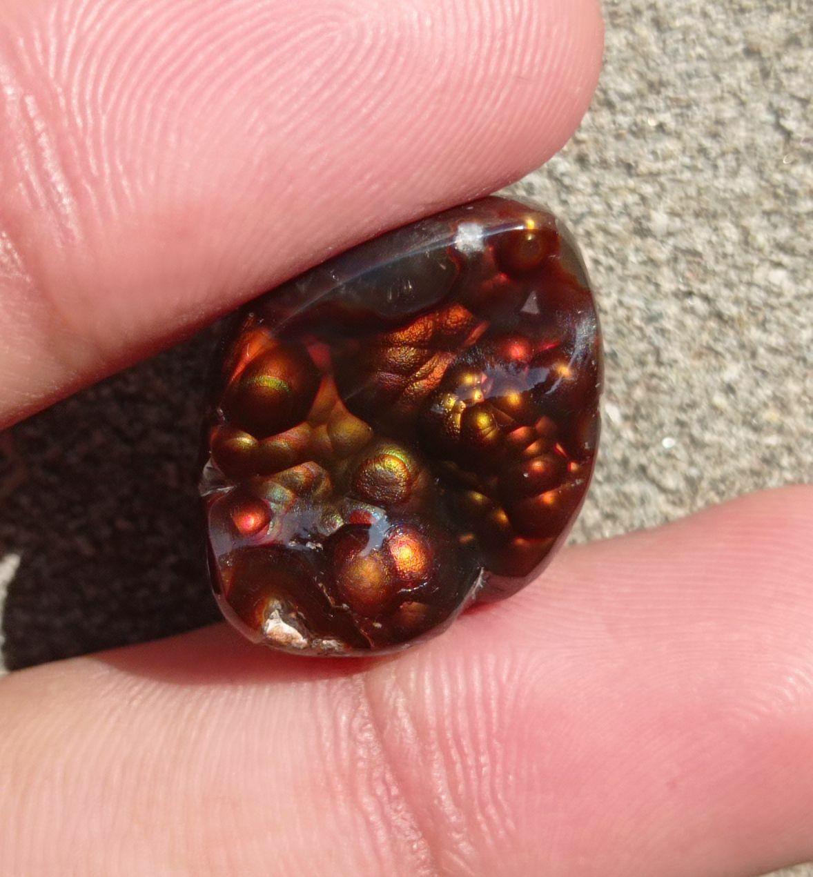 Rare Mexican Fire Agate Carving - Agata De Fuego