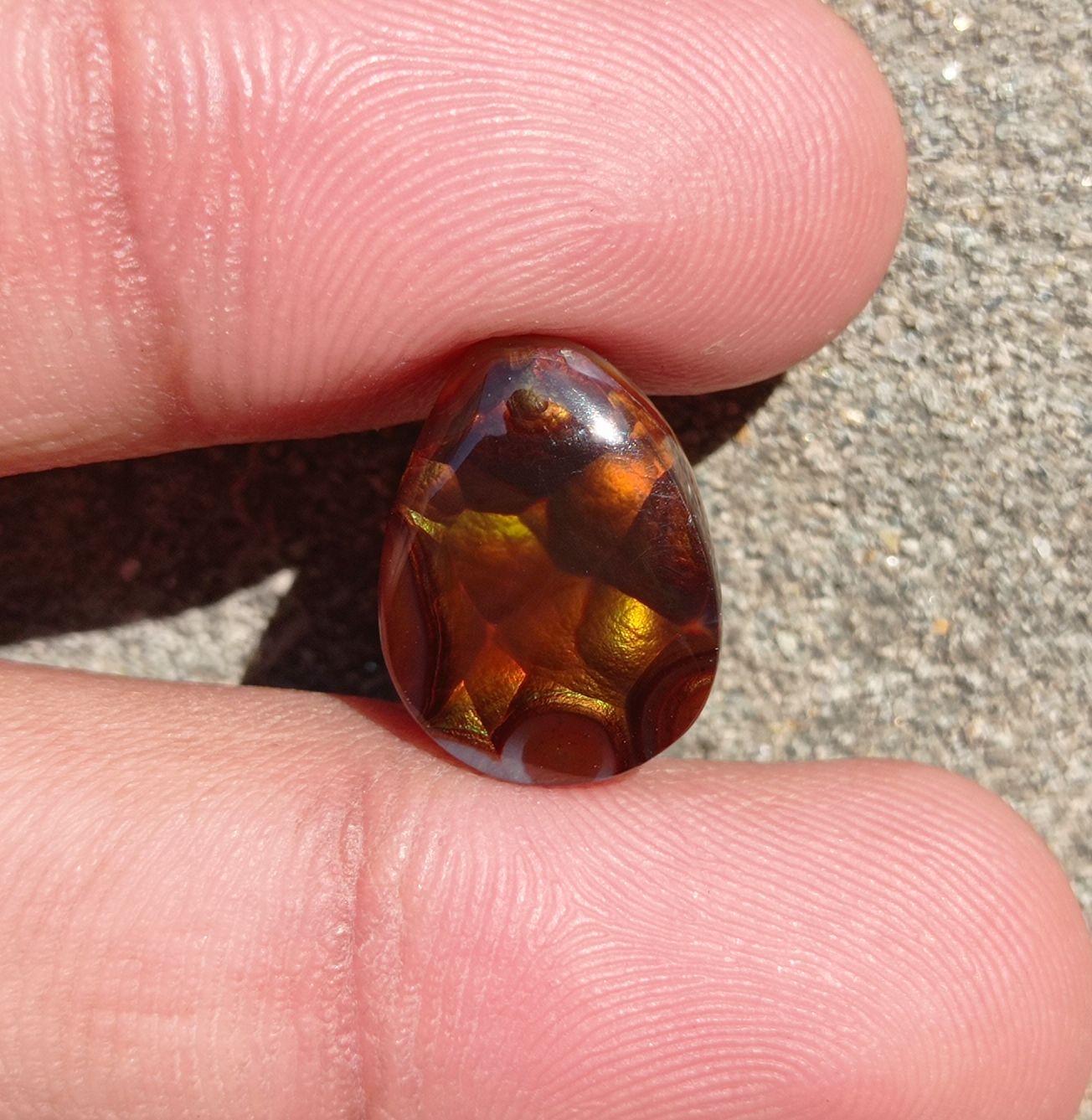 Rare Mexican Fire Agate Cabochon - Agata De Fuego