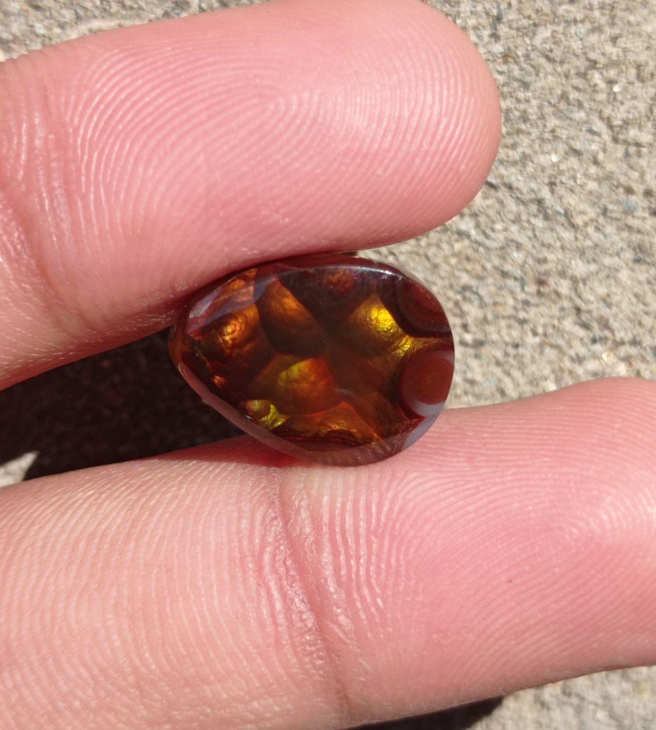 Rare Mexican Fire Agate Cabochon - Agata De Fuego