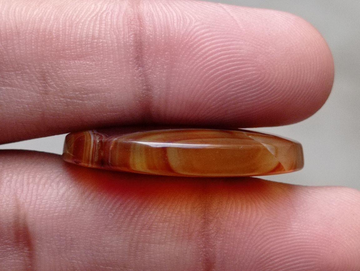 Unique Fortified Agate Cabochon - Sulaimani Aqeeq - 33x26mm