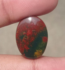 21.6ct Imperial Quality Blood Stone - Heliotrope - Hajr-ul-Dam Dimension 23x17mm