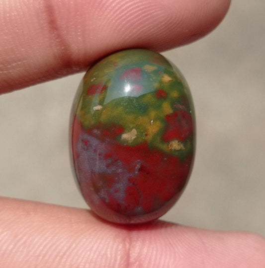 49ct 帝王品质血石 - 天芥菜 - Hajr-ul-Dam -26x19mm