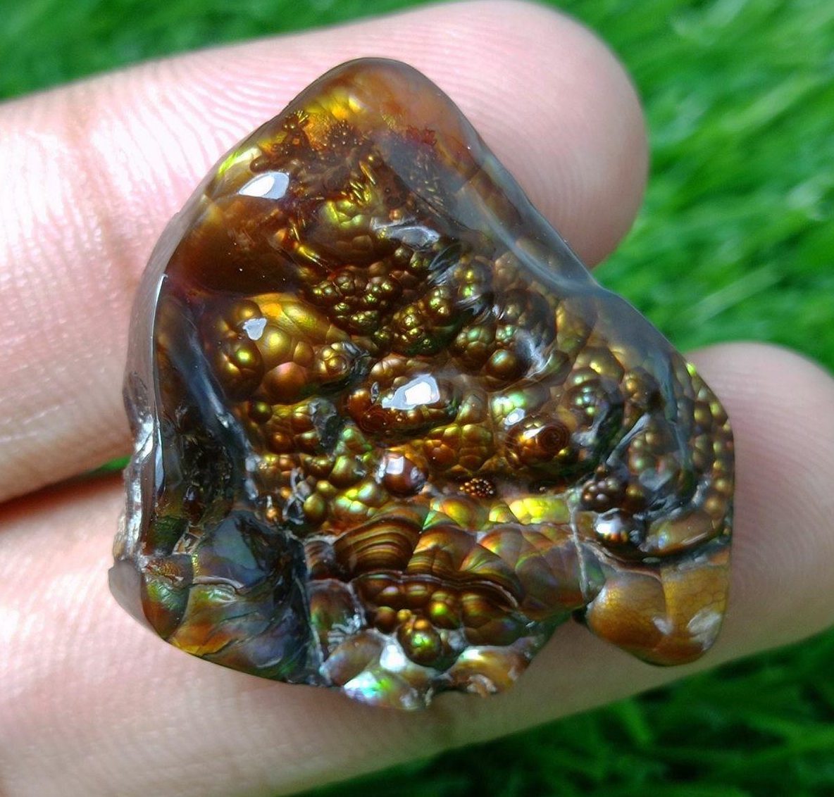 59ct  Rare Fire Agate cabochon, Rare Gemstone than Diamonds, Dimensions - 34x27mm