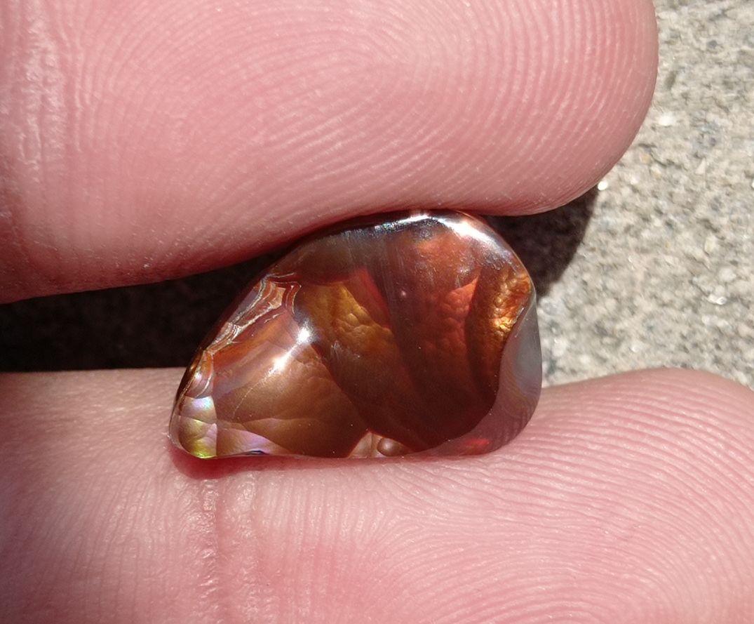 7.8ct Natural Fire Agate From Mexico, Rare Fire Agate, Pink Fire Agate- Perfect gemstone Gift, Dimensions - 16x11x6mm