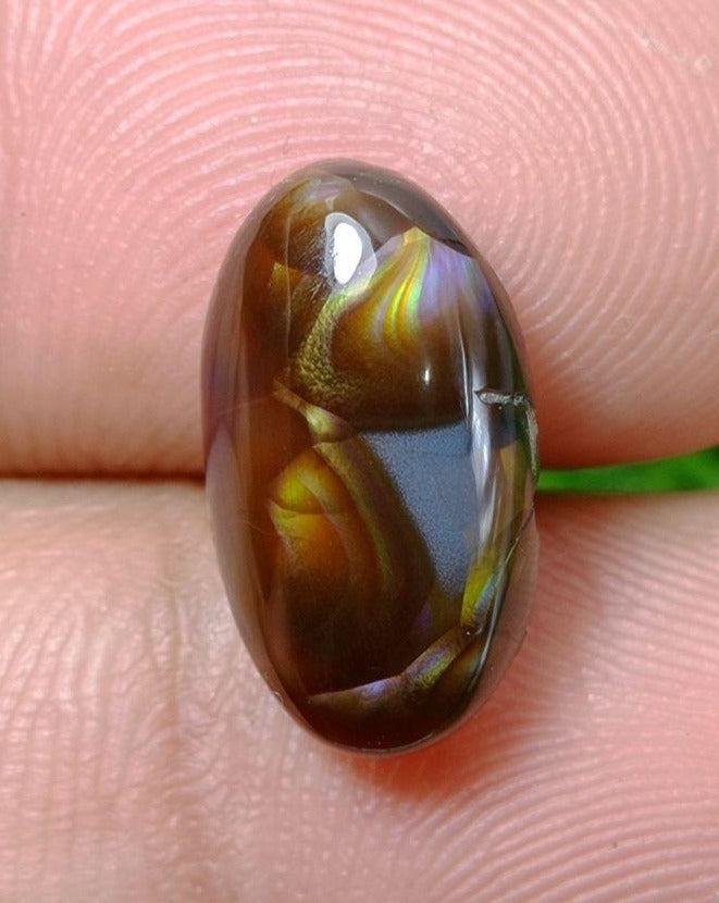 6.45ct Unique Look Mexican Fire Agate, Rare Fire Agate For Ring  - Perfect gemstone Gift, Rare Gemstone than Diamonds, Dimensions-  16x9 mm