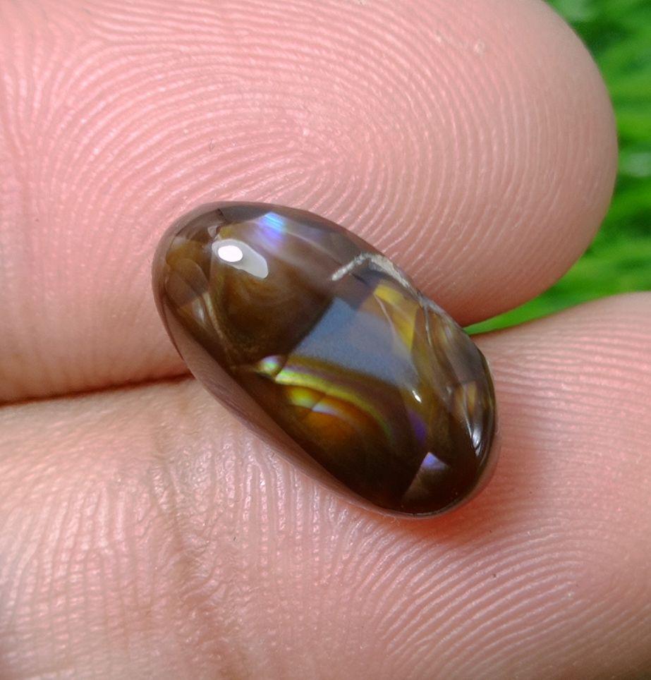 6.45ct Unique Look Mexican Fire Agate, Rare Fire Agate For Ring  - Perfect gemstone Gift, Rare Gemstone than Diamonds, Dimensions-  16x9 mm