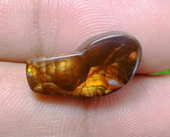 10ct Attractive Fire Agate Suitable for Pendant, Rare Fire Agate, Yellow Fire Agate - Dimensions - 20x10 mm