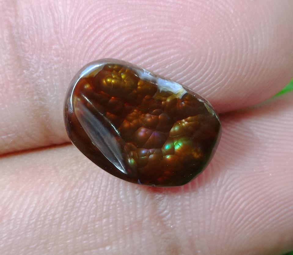 4.7ct Natural Fire Agate from Mexico  , Oval Bubbly Fire Agate - Perfect gemstone Gift, Dimensions - 15x10 mm