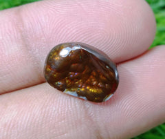 4.7ct Natural Fire Agate from Mexico  , Oval Bubbly Fire Agate - Perfect gemstone Gift, Dimensions - 15x10 mm