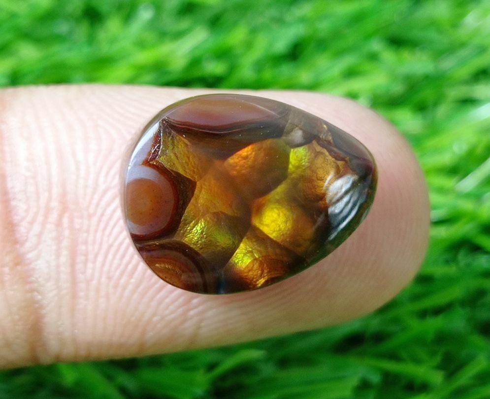 Rare Mexican Fire Agate Cabochon - Agata De Fuego