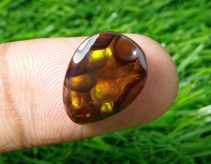 Rare Mexican Fire Agate Cabochon - Agata De Fuego