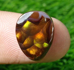 Rare Mexican Fire Agate Cabochon - Agata De Fuego