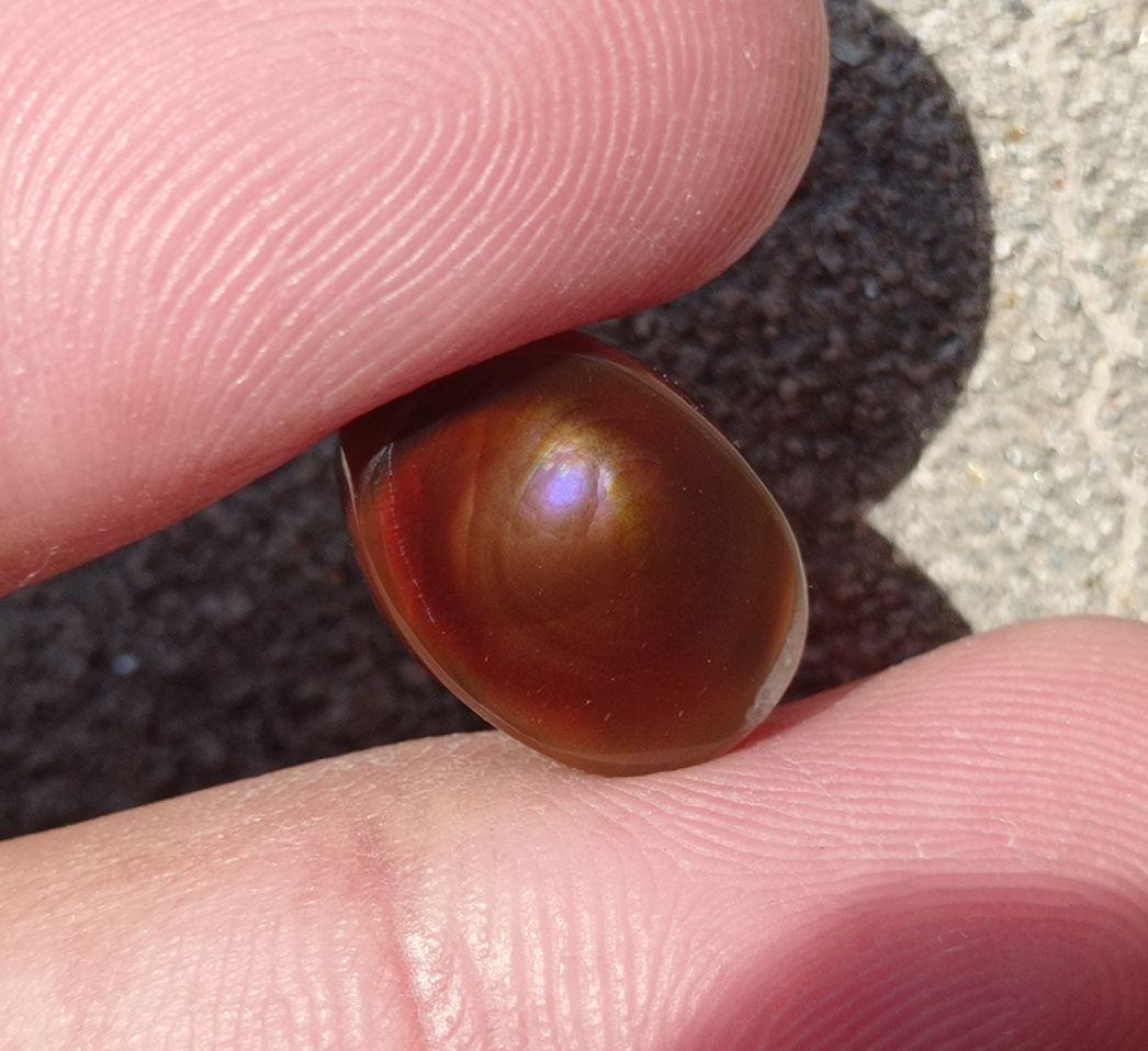 5.75ct Mexican Fire Agate,  Purple Fire Agate, Fire Agate Oval cabochon - Best gemstone Gift, Dimensions  -  14x10 mm