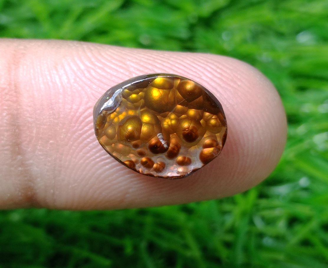 Unique Bubbly Rare Fire Agate Carving - Agata Da Fuego