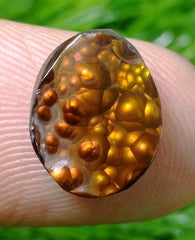 Unique Bubbly Rare Fire Agate Carving - Agata Da Fuego