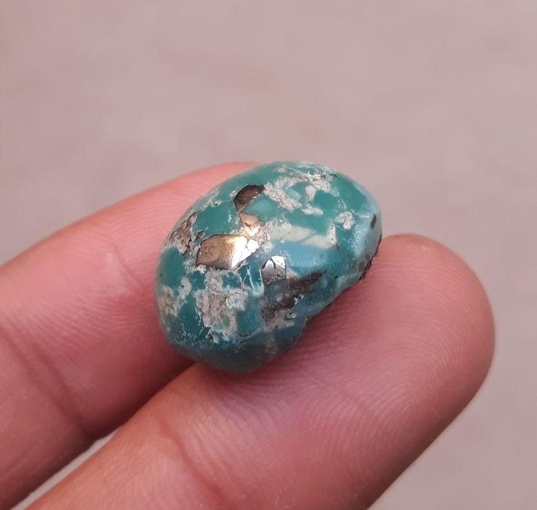 Natural Turquoise with Pyrite - Green Matrix Turquoise - 26.10ct 19x16x11mm