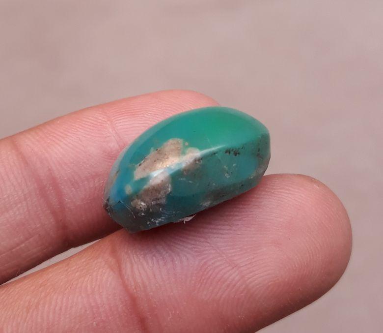 32ct Morenci Turquoise - Natural Turquoise - Blue / Green Turquoise - 22x19 mm