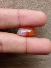 19ct Bi-color Agate Cabochon - Sulaimani Aqeeq - 20x15x9mm