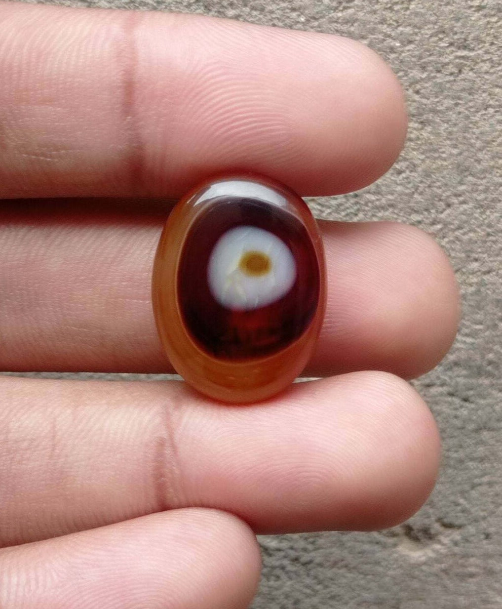 22ct Orbicular Agate -  Unique Eye Agate - Sulaimani Aqeeq - 24x18x6mm