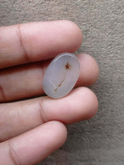 18ct Natural Dendritic Agate - Shajri Aqeeq - Dimension-23x16mm