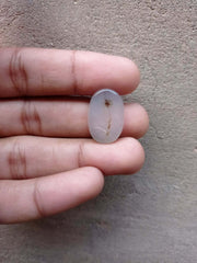 18ct Natural Dendritic Agate - Shajri Aqeeq - Dimension-23x16mm