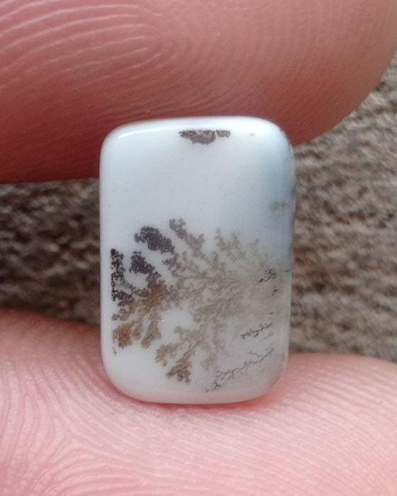 2.4ct Natural Dendritic Agate - Shajri Aqeeq - Dimension-13x8mm