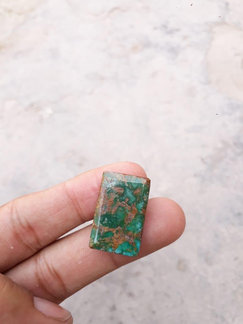 27.5ct Natural Turquoise, Green Matrix Turquoise, Shajri Feroza, Real Firoza Stone,Dimensions-25x16mm