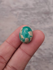 Natural Turquoise, Green Matrix Turquoise, Shajri Feroza, Real Firoza Stone,Dimensions-17.5x14mm