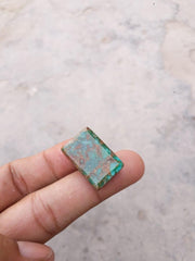 27.5ct Natural Turquoise, Green Matrix Turquoise, Shajri Feroza, Real Firoza Stone,Dimensions-25x16mm