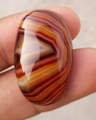 29.4ct Fortified Agate Cabochon - Sulaimani Aqeeq - Dimension 30x19x6mm