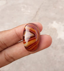 29.4ct Fortified Agate Cabochon - Sulaimani Aqeeq - Dimension 30x19x6mm