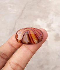 29.4ct Fortified Agate Cabochon - Sulaimani Aqeeq - Dimension 30x19x6mm