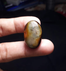 27ct Agate with Mosquito-like Pattern - Sulaimani Aqeeq - 27x18mm