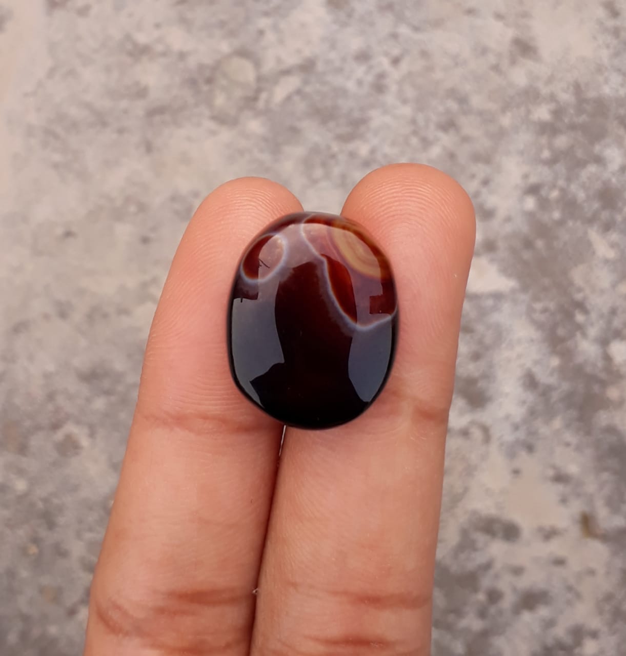 20.5ct Fortified Agate - Sulaimani Aqeeq - Dimension 20x16x7mm