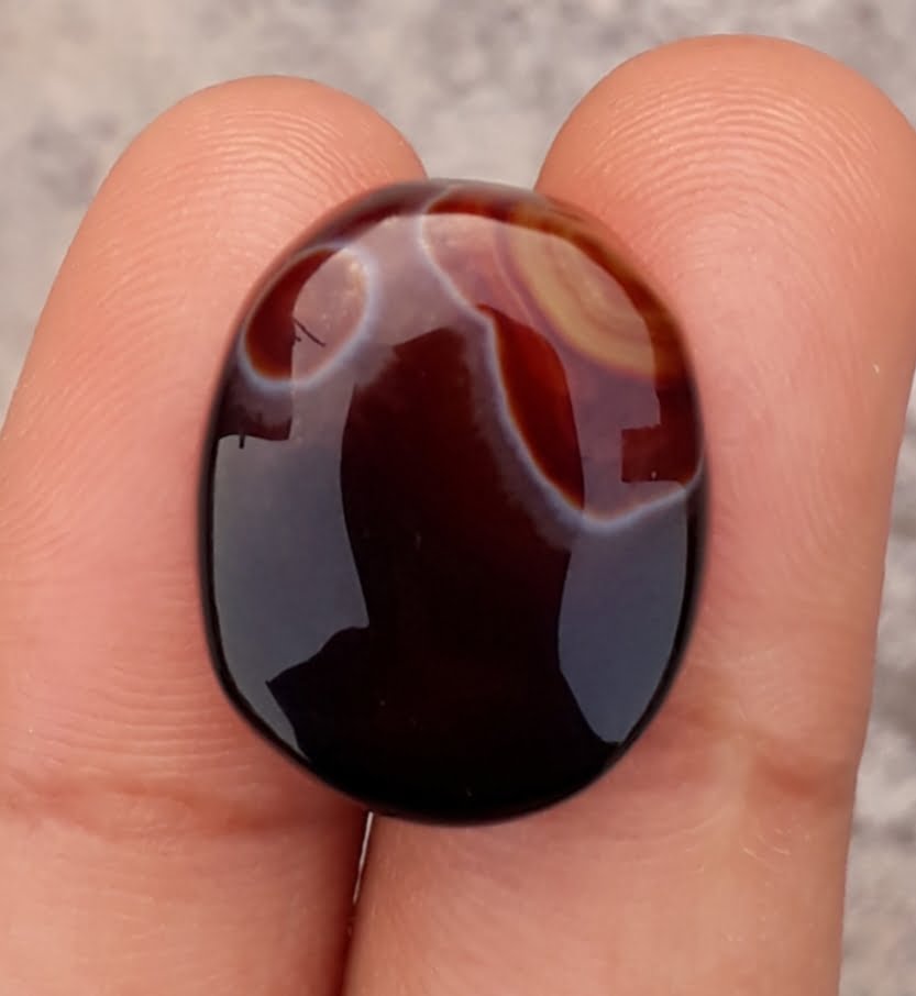 20.5ct Fortified Agate - Sulaimani Aqeeq - Dimension 20x16x7mm