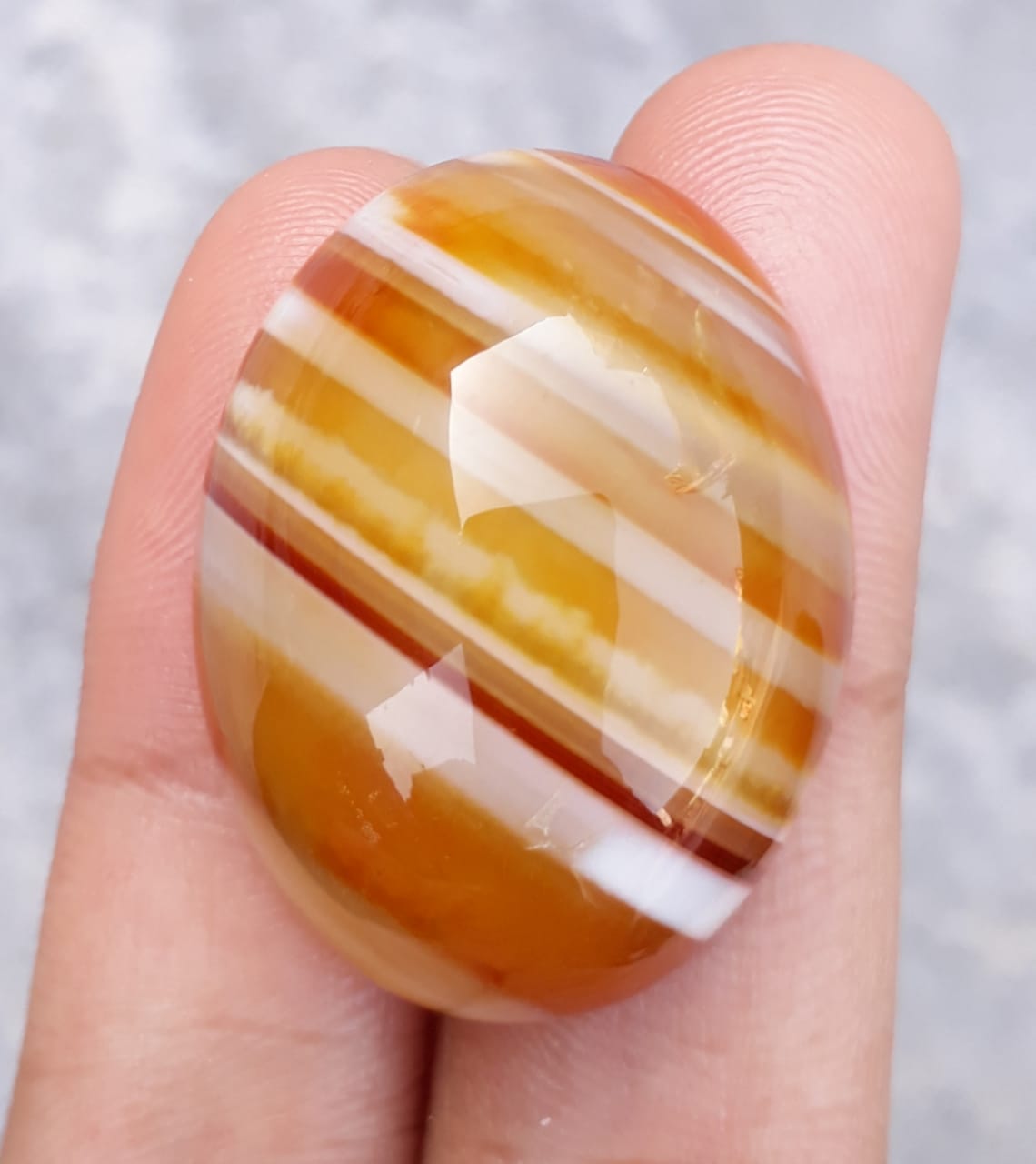 Natural Yellow Banded Agate - Sulaimani Aqeeq