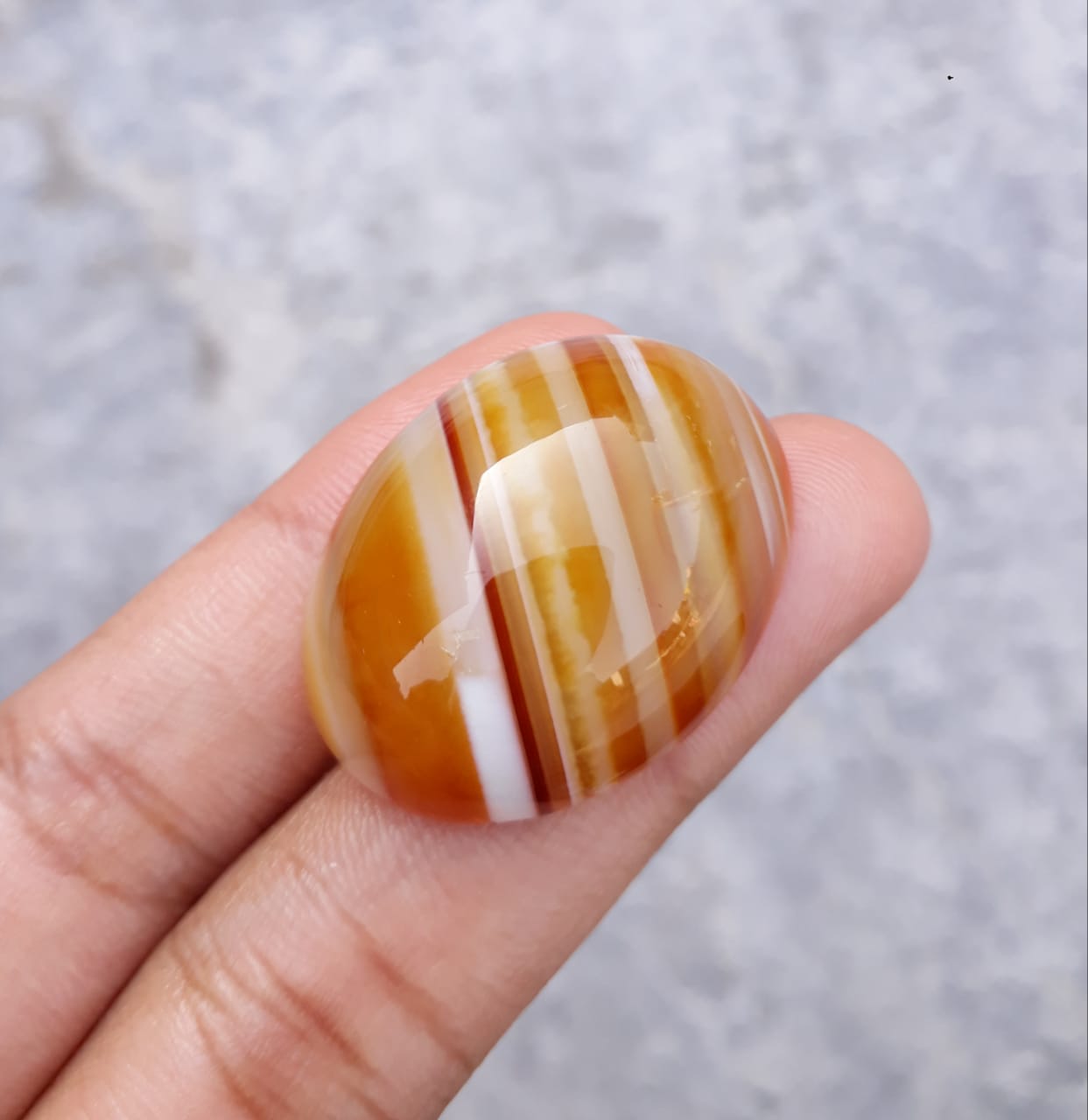 Natural Yellow Banded Agate - Sulaimani Aqeeq