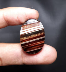 29ct Banded Agate-Sulaimani Aqeeq - 29x21mm