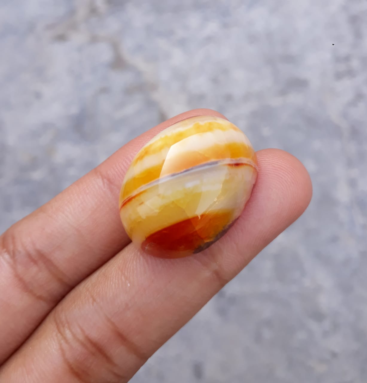 Natural Yellow Banded Agate - Sulaimani Aqeeq