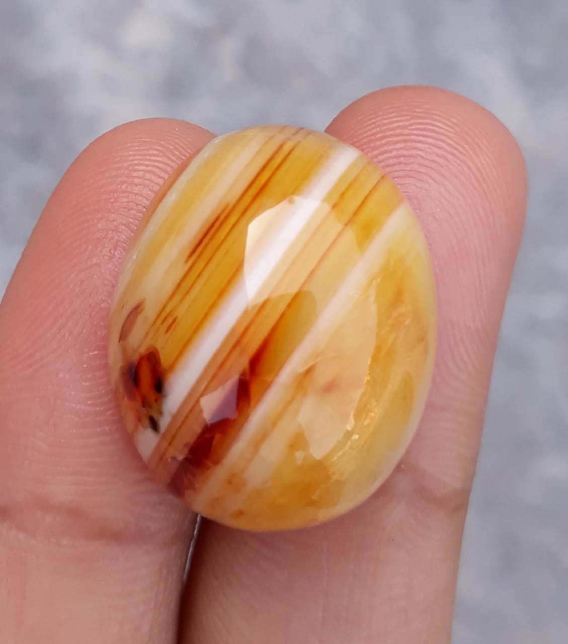 Natural Yellow Banded Agate - Sulaimani Aqeeq