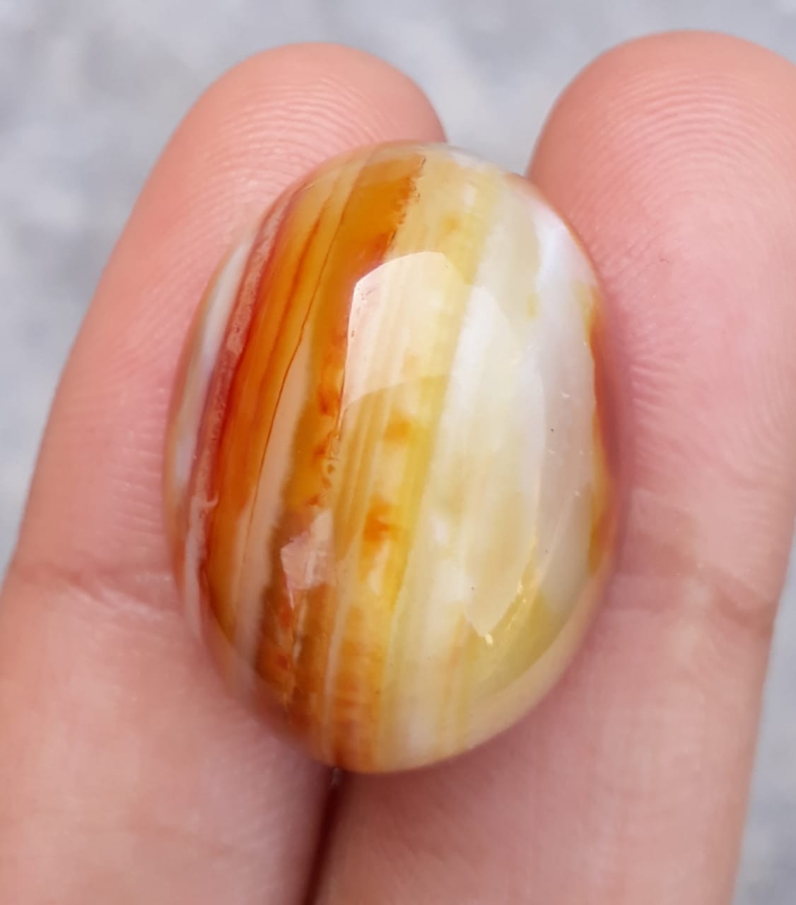 Natural Yellow Banded Agate - Sulaimani Aqeeq